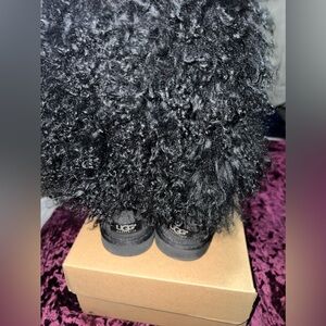 Mongolian Curly Fur Ugg Boots